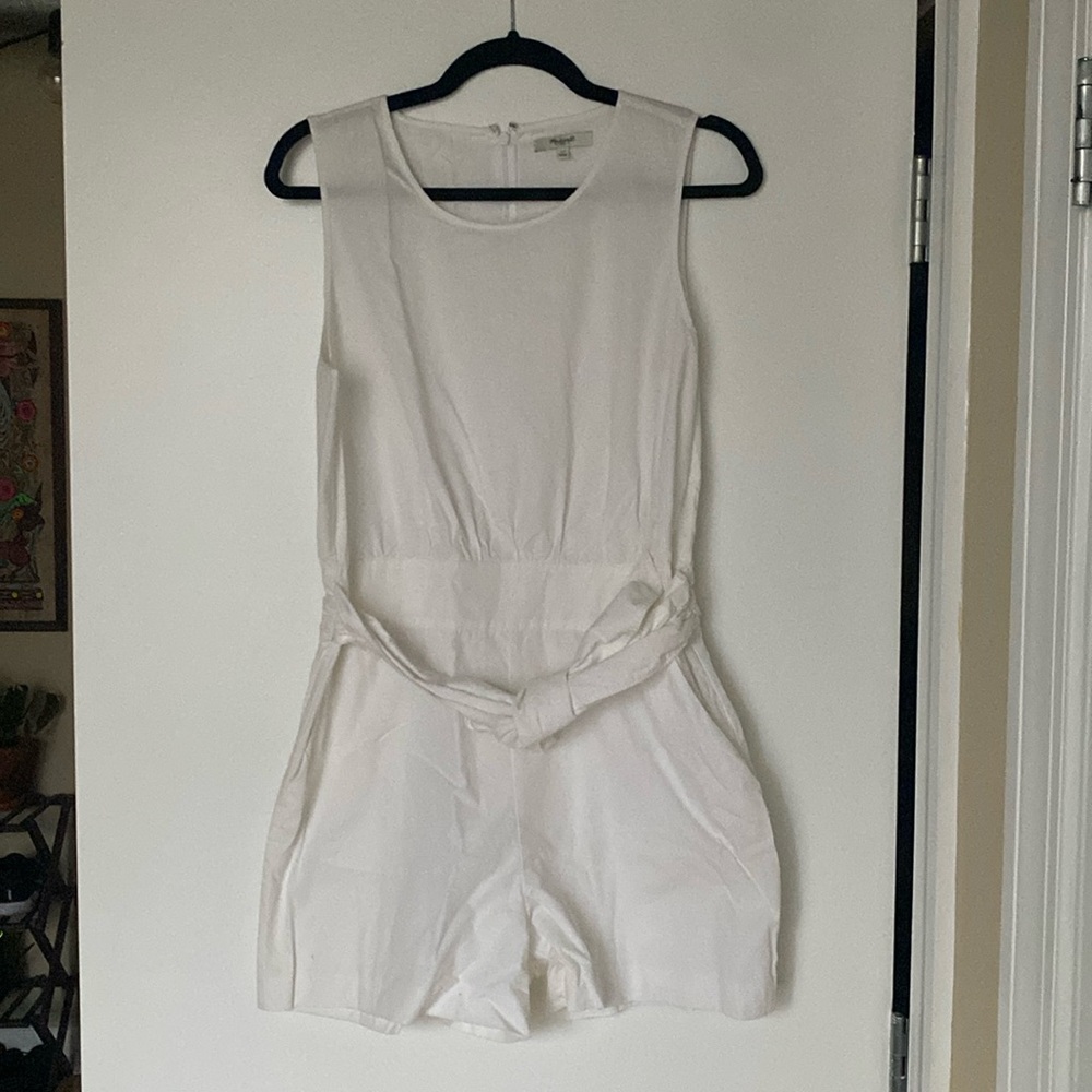 Madewell Tie Front Shorts Jumpsuit